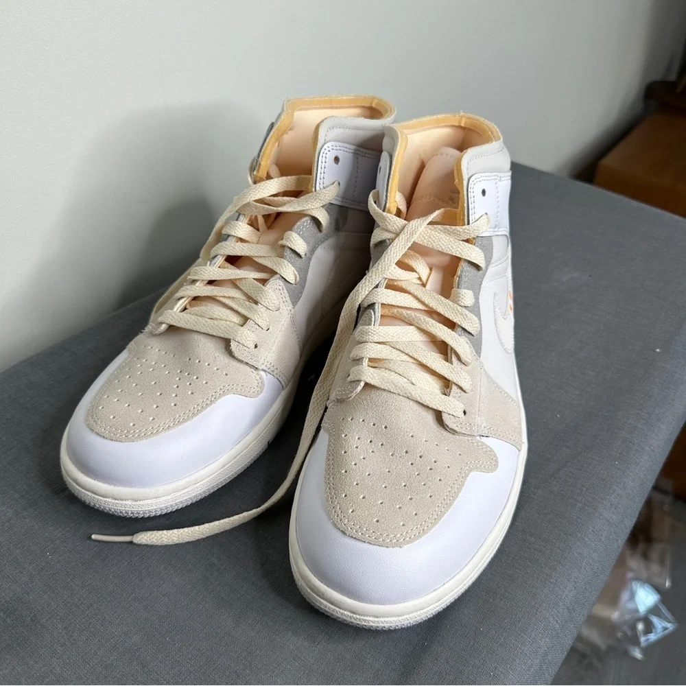 Nike - Air Jordan 1 Mid SE - Craft Inside Out - White Shoes DM9652-100 - NWOT
